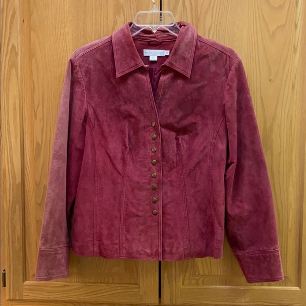 Napa Valley Pink Suede Leather Jacket